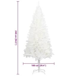 Berkfield Home Artificial Christmas Tree Lifelike Needles White 240 cm - thumbnail 6