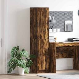 Berkfield Home Buffet Cabinet Smoked oak Engineered wood Large Buffet Cabinet in Brown - thumbnail 2
