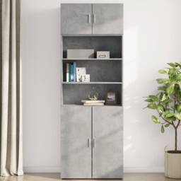 Berkfield Home Wall Cabinet Concrete Grey 80x42.5x40 cm Engineered Wood - thumbnail 3