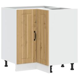 Berkfield Home Kitchen Corner Base Cabinet Lucca Artisan Oak Engineered Wood in Brown - thumbnail 2