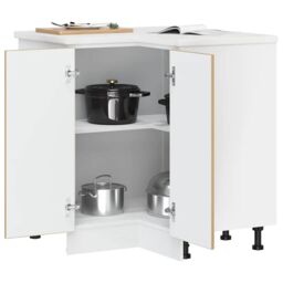 Berkfield Home Kitchen Corner Base Cabinet Lucca Artisan Oak Engineered Wood in Brown - thumbnail 4