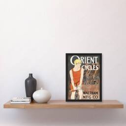 Artery8 Vintage Bicycle Advert Cycles Vintage Framed Wall Art Print Penfield in Orange - Size: A4 - thumbnail 4