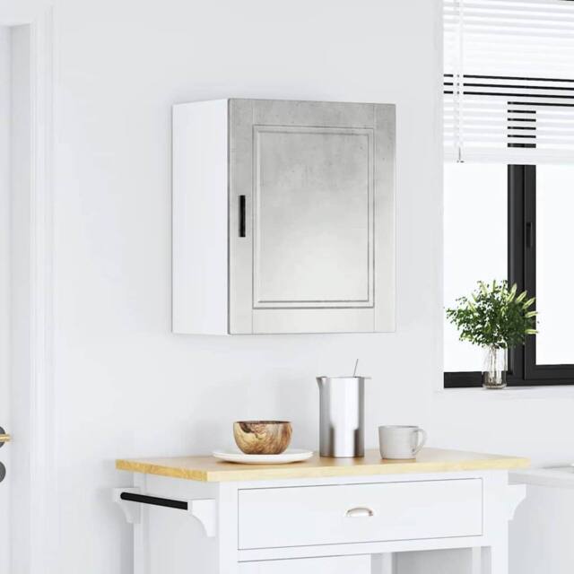 Berkfield Home Kitchen Wall Cabinet¬†Porto Concrete Grey Engineered Wood - image 1