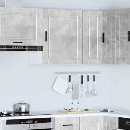 Berkfield Home Kitchen Wall Cabinet¬†Porto Concrete Grey Engineered Wood - thumbnail 4