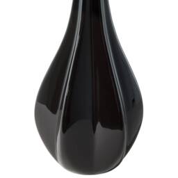 Wyld and Coco Glamour Table Lamp Black Porcelain Teardrop Base Drum Shade 60cm - thumbnail 6