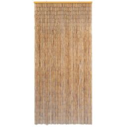 Berkfield Home Door Curtain Bamboo 90x200 cm in Brown - thumbnail 2