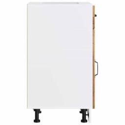 Berkfield Home Kitchen Base Cabinet Lucca Old Wood Engineered Wood in Brown - thumbnail 6