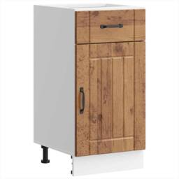 Berkfield Home Kitchen Base Cabinet Lucca Old Wood Engineered Wood in Brown - thumbnail 2