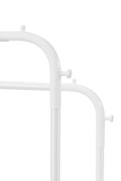 Living and Home Double Rod Metal Clothes Rack Garment Rack Holder with 2 Shelves in White - thumbnail 6