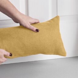 Luxury Living Velvet Chenille Draught Excluder in Yellow - Size: 90 cm x 15 cm - thumbnail 3