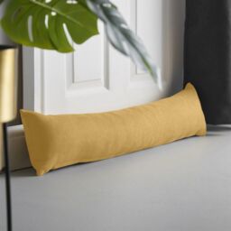 Luxury Living Velvet Chenille Draught Excluder in Yellow - Size: 90 cm x 15 cm - thumbnail 2
