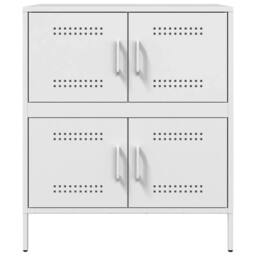 Berkfield Home Sideboard White 68x39x79 cm Steel - Size: 68 x 39 x 79 cm - thumbnail 6