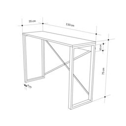 FWStyle Sandstone Modern Console Hallway Table in Beige - thumbnail 4