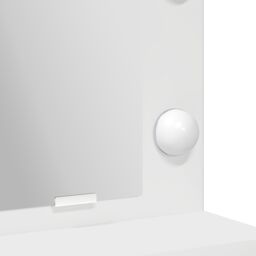 Berkfield Home White Dressing Table with LED Lights - 79x41x135 cm - Size: 79 x 41 x 135 cm - thumbnail 8