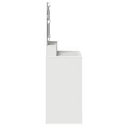 Berkfield Home White Dressing Table with LED Lights - 79x41x135 cm - Size: 79 x 41 x 135 cm - thumbnail 5