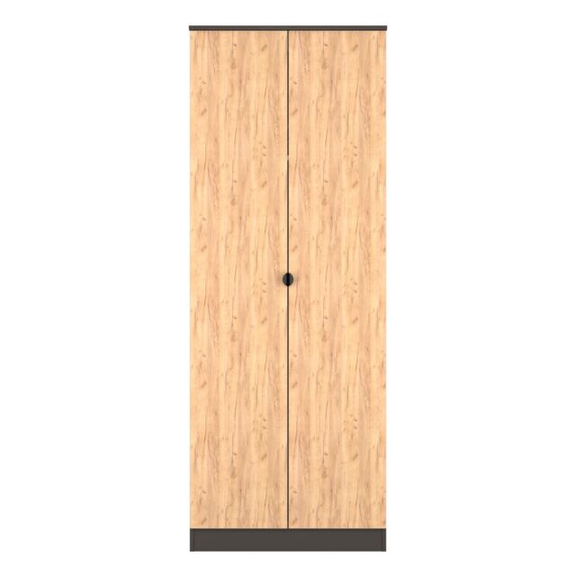 Ready Assembled 2 U Norway Tall 2 Door Robe (Ready Assembled) in Dark Grey - Size: Large - image 1