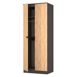 Ready Assembled 2 U Norway Tall 2 Door Robe (Ready Assembled) in Dark Grey - Size: Large - thumbnail 5