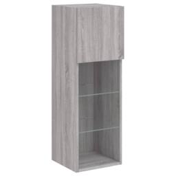 Berkfield Home TV Cabinets with LED Lights 2 pcs Grey Sonoma 30.5x30x90 cm - thumbnail 7