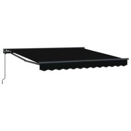 Berkfield Home Retractable Awning Manual Black 300x250 cm Polyester - thumbnail 3