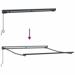 Berkfield Home Retractable Awning Manual Black 300x250 cm Polyester - thumbnail 9