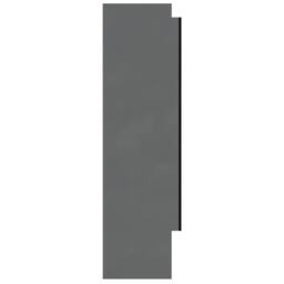 Berkfield Home Durable Bathroom Mirror Cabinet 80x15x60 cm MDF Shining Grey - Size: 80 x 15 x 60 cm - thumbnail 6