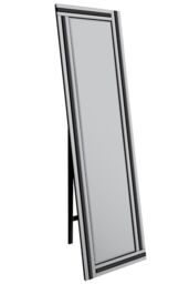 MirrorOutlet Triple Bevel Large Venetian Cheval Black & Mirror (150 X 40cm) in Silver - Size: 1 Pack - thumbnail 3
