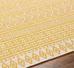 Livabliss Eagean Geometric Blue Beige Yellow Pink In- & Outdoor Rug - Size: 160 cm diameter - thumbnail 7