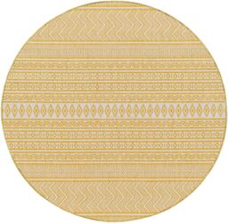 Livabliss Eagean Geometric Blue Beige Yellow Pink In- & Outdoor Rug - Size: 160 cm diameter - thumbnail 2