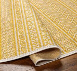 Livabliss Eagean Geometric Blue Beige Yellow Pink In- & Outdoor Rug - Size: 160 cm diameter - thumbnail 4