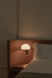 Netlighting Dome Reading Wall Light Satin Black Gloss White Shade E27 - thumbnail 2