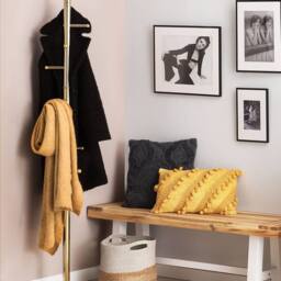 Wyld and Coco Apex Gold Steel Coat Rack Hallway Stand