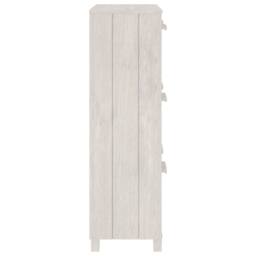 Berkfield Home Shoe Cabinet HAMAR White 59.5x35x117 cm Solid Wood Pine - thumbnail 5