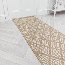 runrug Carpet Runner Rug - Indoor/Outdoor, Reversible, 2mm - 'Olmec' in Brown - Size: 60 cm x 390 cm - thumbnail 1