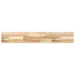 Berkfield Home Floating Shelf 160x20x4 cm Untreated Solid Wood Acacia in Brown - Size: 160 x 20 x 4 cm - thumbnail 2