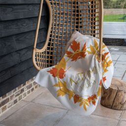 Benjamin Tate Design Autumn Vibes Blanket in Natural - Size: 120 cm x 150 cm - thumbnail 4
