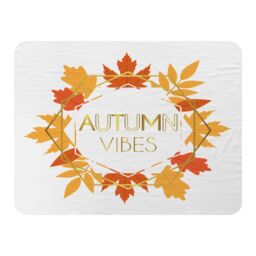 Benjamin Tate Design Autumn Vibes Blanket in Natural - Size: 120 cm x 150 cm - thumbnail 1