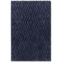 The Rug Shop UK Blue Modern Shaggy Easy to clean Hand Made Geometric Area Rug - Size: 200 cm x 290 cm - thumbnail 6