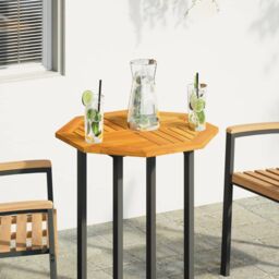 Berkfield Home Table Top 60x60x2 cm Octagonal Solid Wood Acacia in Brown - Size: 60 x 60 x 2 cm - thumbnail 2
