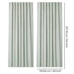 Marlow 100% Blackout Curtains for Bedroom Living Room Thermal Insulated in Green - Size: 213 cm width x 132 cm drop - thumbnail 4