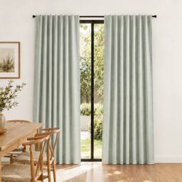 Marlow 100% Blackout Curtains for Bedroom Living Room Thermal Insulated in Green - Size: 213 cm width x 132 cm drop - thumbnail 2