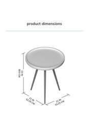 MH London Round Mango Wood & Iron Side Table, Bedside End Table for Living Room & Bedroom - Chervey (Large) in Natural - thumbnail 5