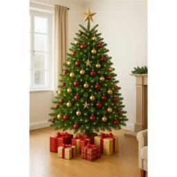 Clifton Premier Nordman Fir Xmas Tree- Low Needle Drop -1.75 - 2.0m (5.75 - 6.5ft) in Green