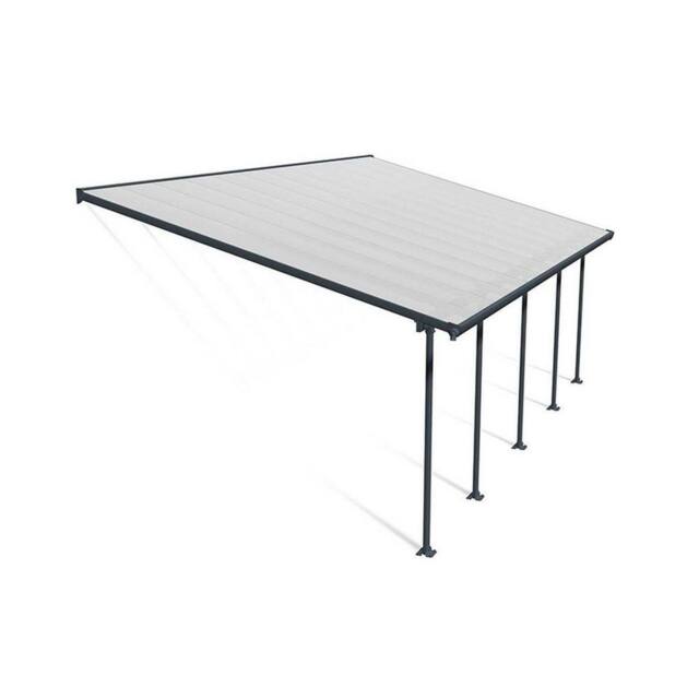 Palram Patio Cover Feria 4M Deep 4X7.87 Clear - L787 x W385 x H305 - Grey - image 1