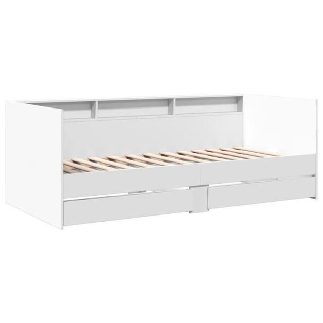 Berkfield Home Versatile Daybed with Drawers without Mattress White 100x200 cm - image 1