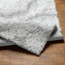 Livabliss Cloudy Shag-Solid Color Ivory Grey Soft Plush Pile Living Bedroom Rug - Size: 120 cm diameter - thumbnail 4