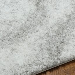 Livabliss Cloudy Shag-Solid Color Ivory Grey Soft Plush Pile Living Bedroom Rug - Size: 120 cm diameter - thumbnail 3