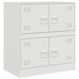 Berkfield Home Sideboard White 67x39x73 cm Steel - Size: 67 x 39 x 73 cm - thumbnail 3