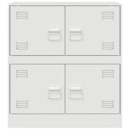 Berkfield Home Sideboard White 67x39x73 cm Steel - Size: 67 x 39 x 73 cm - thumbnail 6