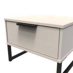 Ready Assembled 2 U Fuji 1 Drawer Bedside (Ready Assembled) in Stone - thumbnail 4