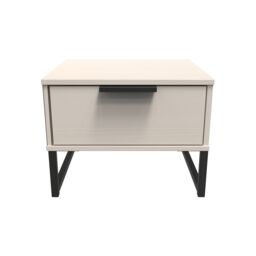 Ready Assembled 2 U Fuji 1 Drawer Bedside (Ready Assembled) in Stone - thumbnail 1